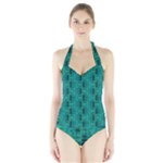 Peacock #4 Halter Swimsuit