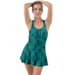 Peacock #4 Ruffle Top Dress Swimsuit