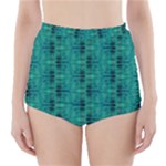 Peacock #4 High-Waisted Bikini Bottoms