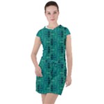 Peacock #4 Drawstring Hooded Dress