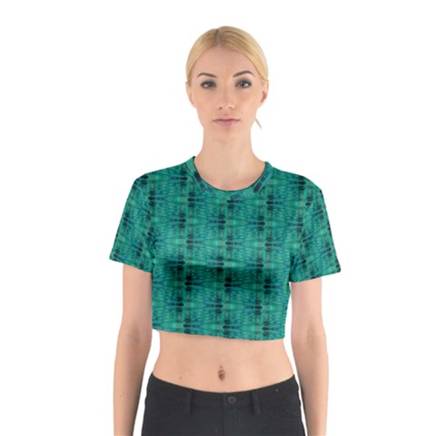 Peacock #4 Cotton Crop Top from ArtsNow.com