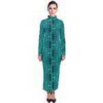 Peacock #4 Turtleneck Maxi Dress