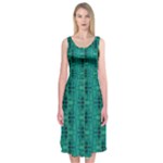Peacock #4 Midi Sleeveless Dress