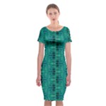 Peacock #4 Classic Short Sleeve Midi Dress