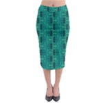 Peacock #4 Midi Pencil Skirt