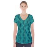 Peacock #4 Short Sleeve Front Detail Top