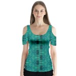 Peacock #4 Butterfly Sleeve Cutout Tee 