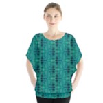 Peacock #4 Batwing Chiffon Blouse