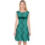 Peacock #4 Capsleeve Midi Dress