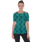 Peacock #4 Shoulder Cut Out Short Sleeve Top