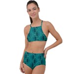 Peacock #4 High Waist Tankini Set