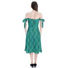 Shoulder Tie Bardot Midi Dress 
