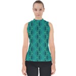 Peacock #4 Mock Neck Shell Top