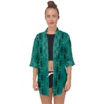 Peacock #4 Open Front Chiffon Kimono