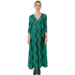Peacock #4 Button Up Boho Maxi Dress