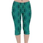 Peacock #4 Velvet Capri Leggings 