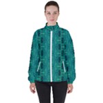 Peacock #4 Women s High Neck Windbreaker