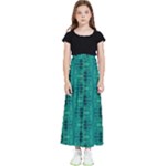 Peacock #4 Kids  Flared Maxi Skirt