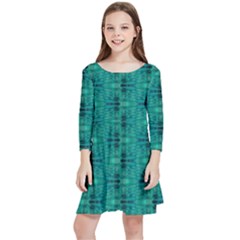 Kids  Quarter Sleeve Skater Dress 