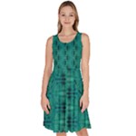 Peacock #4 Knee Length Skater Dress With Pockets