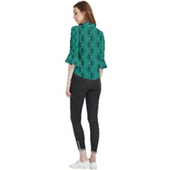 Loose Horn Sleeve Chiffon Blouse 