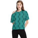 Peacock #4 One Shoulder Cut Out Tee
