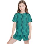Peacock #4 Kids  Tee And Sports Shorts Set