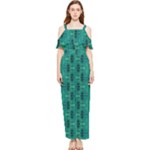 Peacock #4 Draped Sleeveless Chiffon Jumpsuit