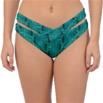 Peacock #4 Double Strap Halter Bikini Bottom