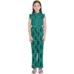 Peacock #4 Kids  Sleeveless Ruffle Edge Band Collar Chiffon One Piece