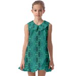 Peacock #4 Kids  Pilgrim Collar Ruffle Hem Dress