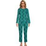 Peacock #4 Womens  Long Sleeve Lightweight Pajamas Set