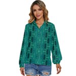 Peacock #4 Women s Long Sleeve Button Down Shirt