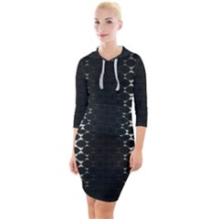 Quarter Sleeve Hood Bodycon Dress 