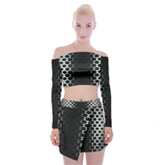 Off Shoulder Top with Mini Skirt Set 