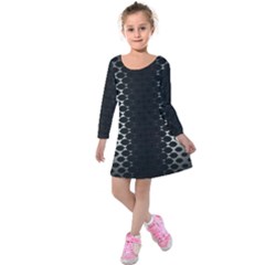 Kids  Long Sleeve Velvet Dress 