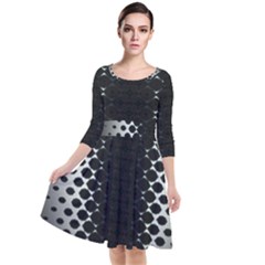 Quarter Sleeve Waist Band Dress 