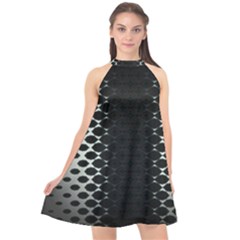 Halter Neckline Chiffon Dress  