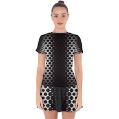 Drop Hem Mini Chiffon Dress 