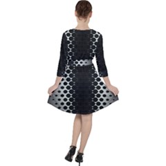Quarter Sleeve Ruffle Waist Dress 