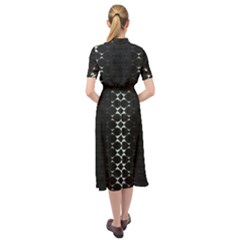 Keyhole Neckline Chiffon Dress 