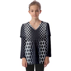 Kids  V Neck Casual Top 