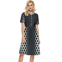 Button Top Knee Length Dress 