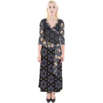 Phyllis Full  Quarter Sleeve Wrap Maxi Dress