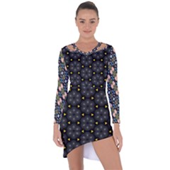 Asymmetric Cut-Out Shift Dress 