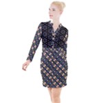 Phyllis Full  Button Long Sleeve Dress