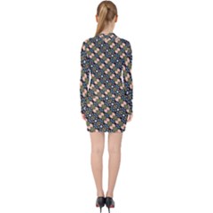 V-neck Bodycon Long Sleeve Dress 