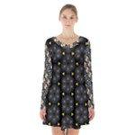 Phyllis Full  Long Sleeve Velvet V-neck Dress