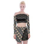 Phyllis Full  Off Shoulder Top with Mini Skirt Set