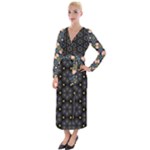 Phyllis Full  Velvet Maxi Wrap Dress